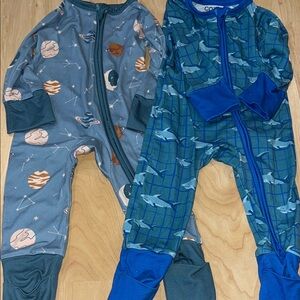 Kids Planet and Shark Print Footies